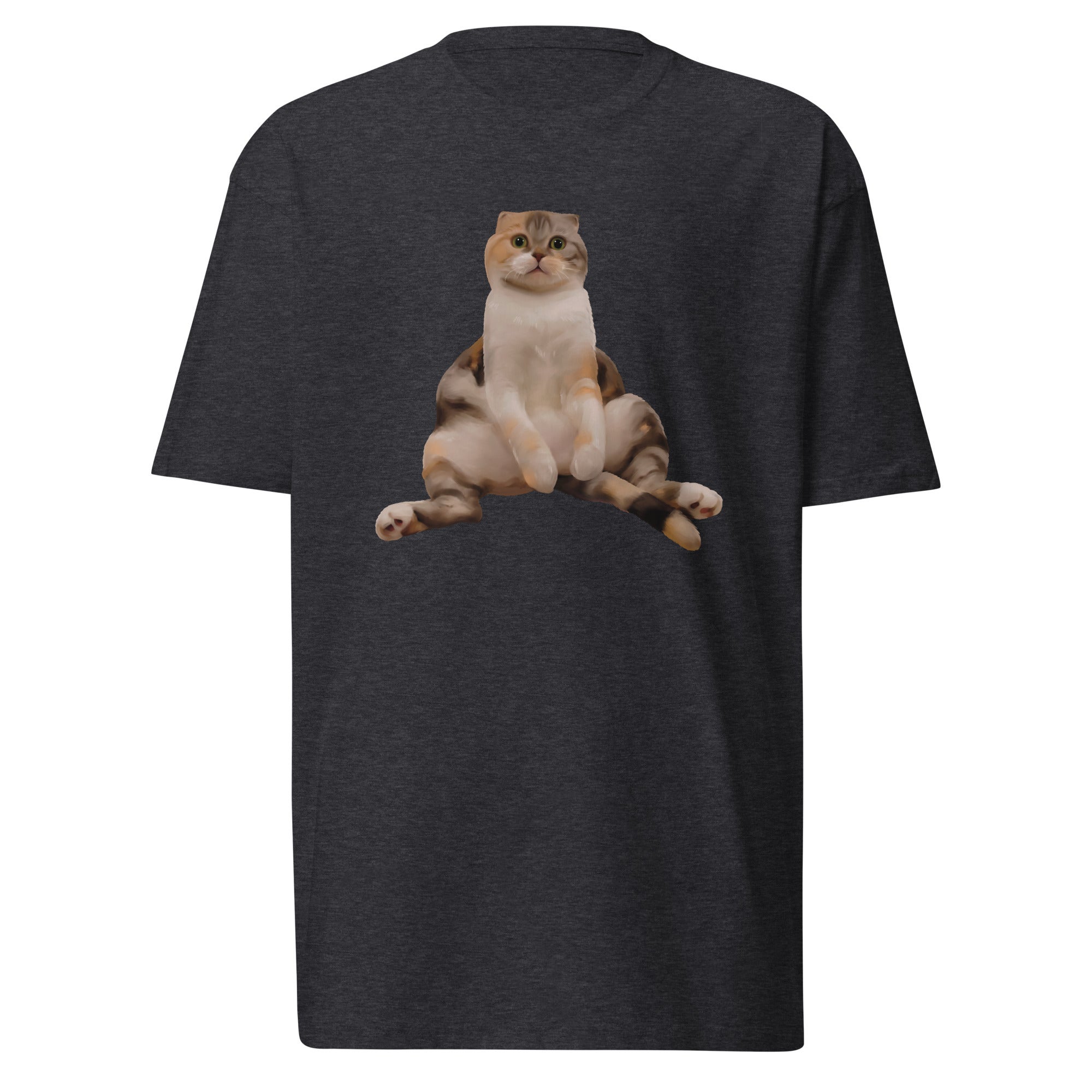 Unisex premium heavyweight Mama Cat tee | Luxury Scottishfold Palace